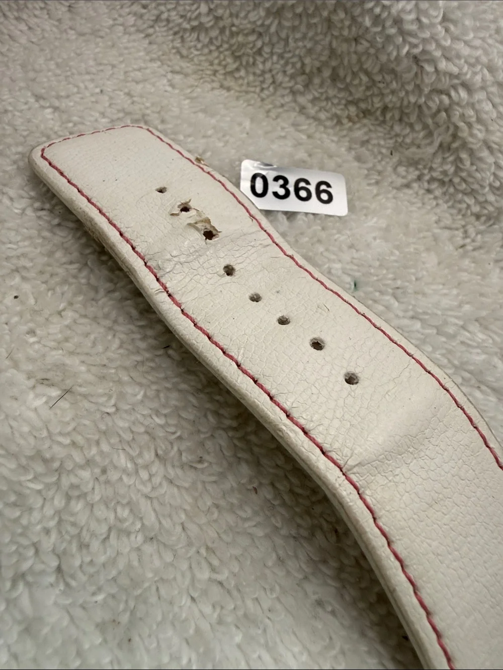 White Strap Watch with Pink Rectangular Dial